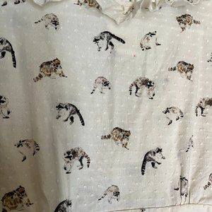 Anthropologie "Rebekan MaYslese" Racoon Blouse in 100% cotton